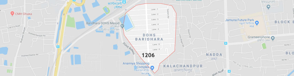 Baridhara dohs postal code or zip code